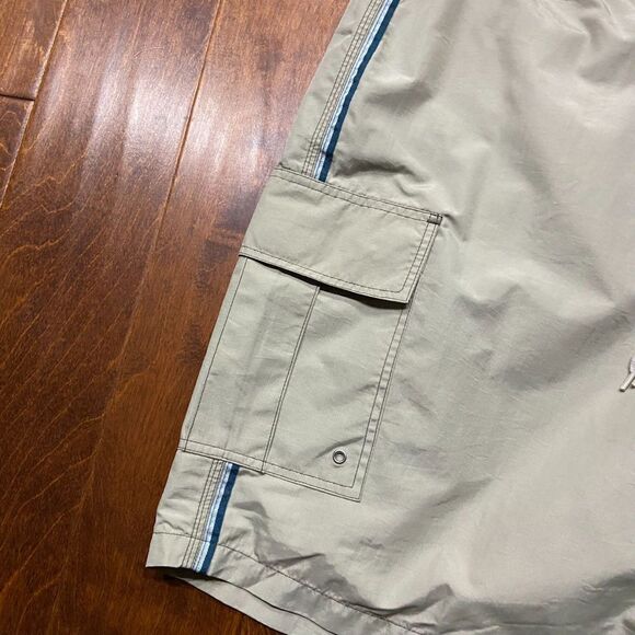 Old Navy Vintage Y2K Nylon Cargo Board Surf Trunks Shorts Khakis Men's Size XXL - Picture 3 of 9